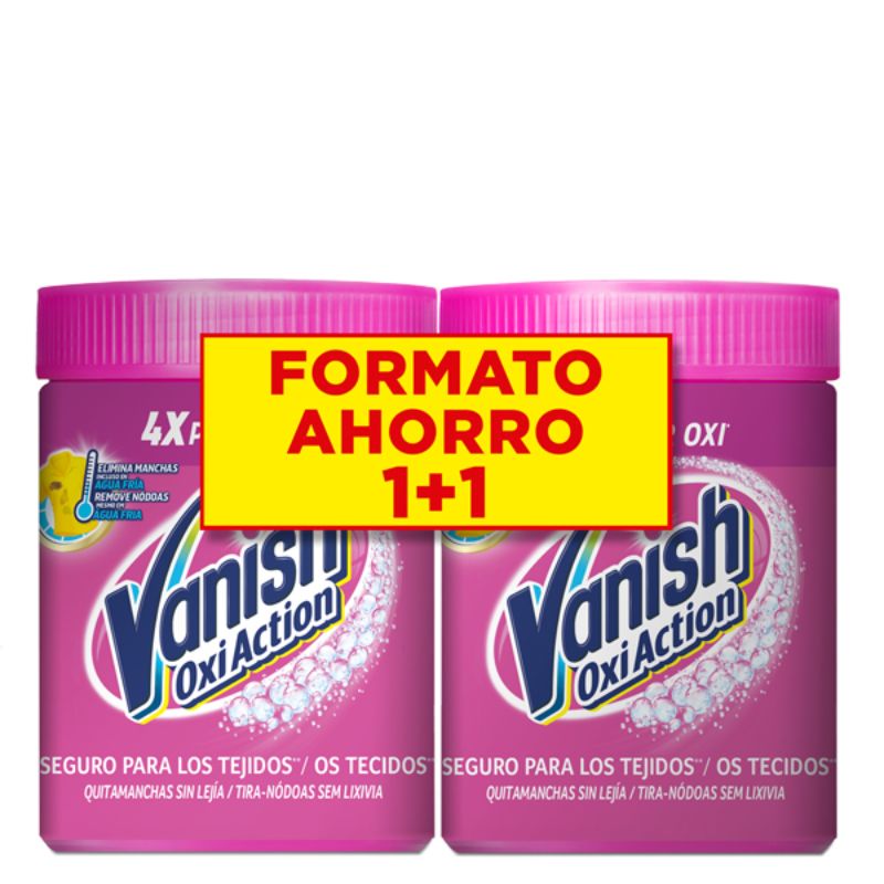 VANISH QUITAMANCHAS POLVO OXI ROSA 900g 1+1