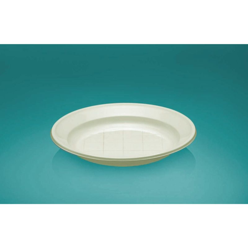 Plato llano reutilizable 17cm PS Crema 50 unidades - Imagen 2