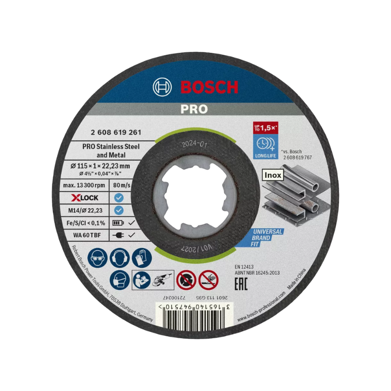 Disco de corte abrasivo PRO Stainless Steel and Metal for Inox 10x115x1x22,23 mm, corte recto - Imagen 2