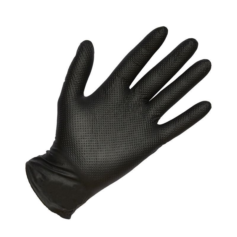 Cubo de 150 Guantes de Nitrilo Diamantado Negro Vulcano - Imagen 3