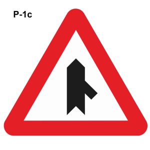 Intersección con prioridad sobre incorporación por la derecha – (P-1c)