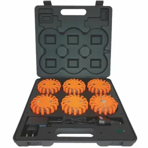 Maletín de 6 balizas de señalización Naranja