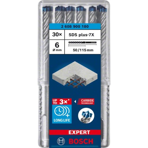 EXPERT SDS plus-7x: 6 x 50 x 115:30uds