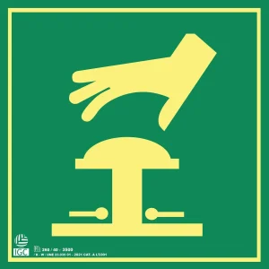 Señal pictograma 22,4 x 22,4 cm : Parada de emergencia