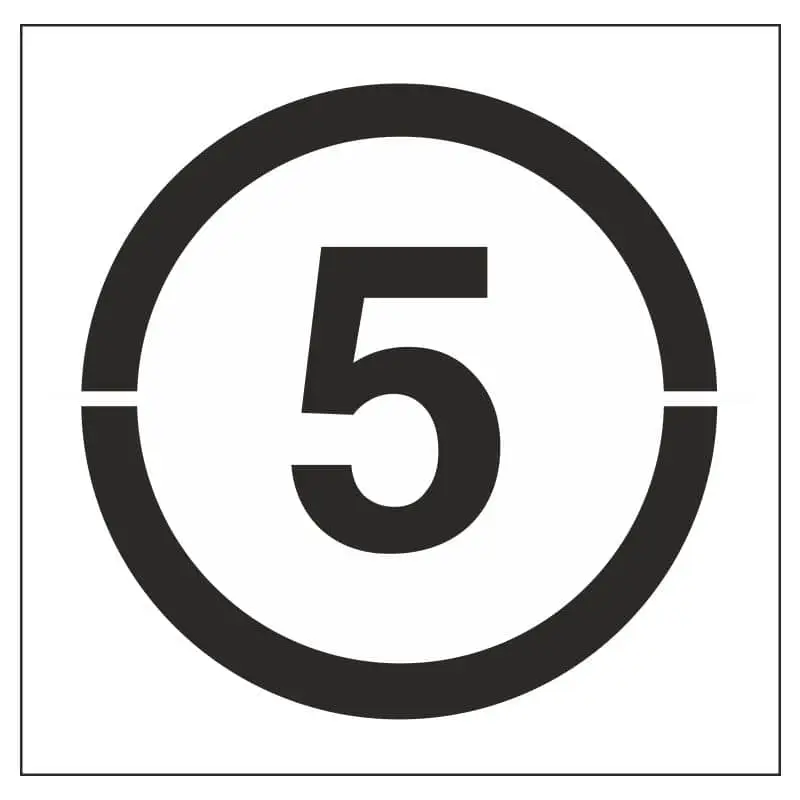 Plantillas acero para pintar en suelo – Número - Imagen 2