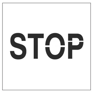 Plantillas acero señalización suelo – Stop