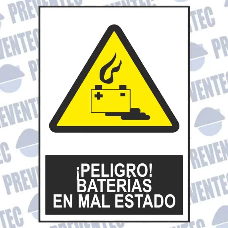 Señales de advertencia : Atención , baterías en mal estado - Imagen 2