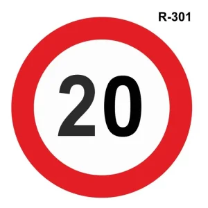 Velocidad máxima 20 km/h – ( R-301 )