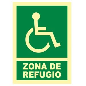 Señal emergencia : Zona de refugio de PMR
