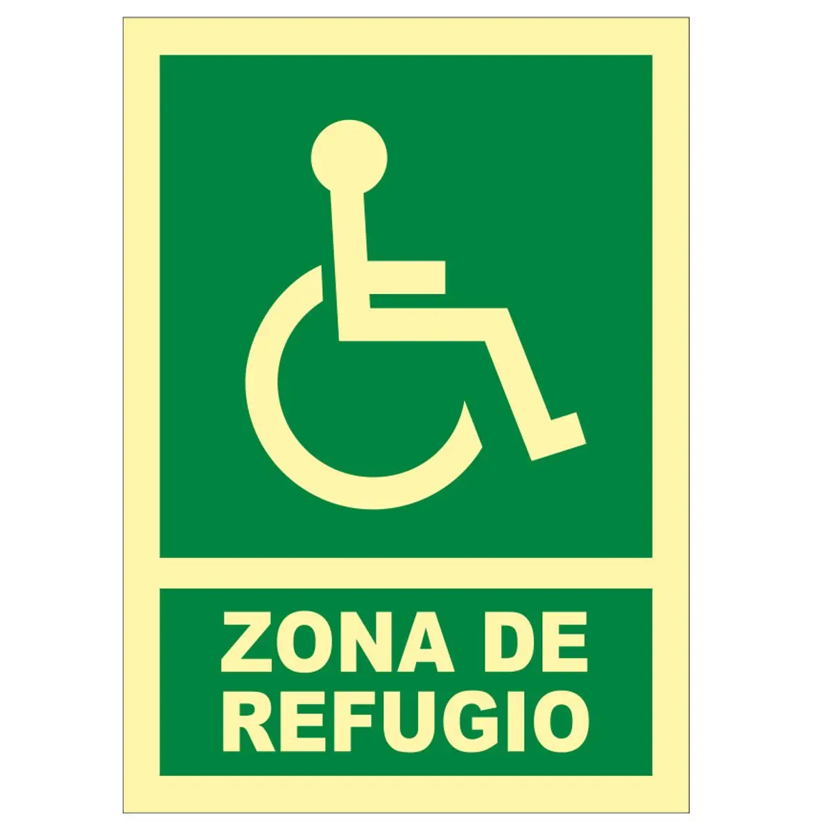 Señal emergencia : Zona de refugio de PMR - Imagen 2