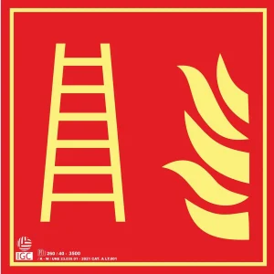 Señal pictograma 21×21 cm : Escalera de incendios