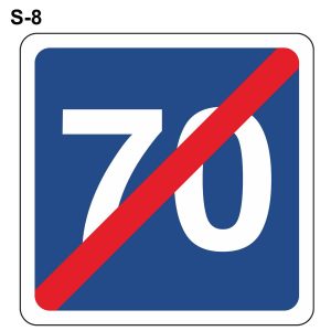Fin de velocidad máxima aconsejable ( S-8 )