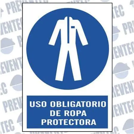 Señales de obligatoriedad : Uso obligatorio de ropa protectora