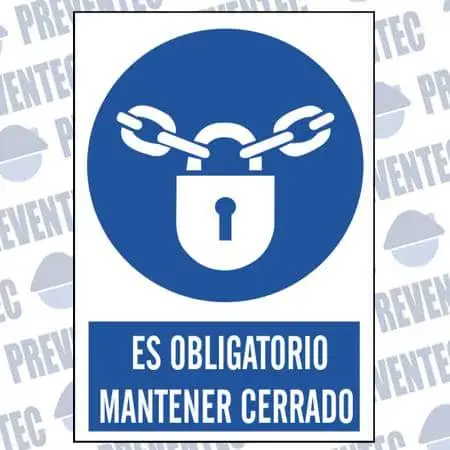 Señales de riesgos laborales : Es obligatorio mantener cerrado - Imagen 2