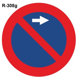 Estacionamiento prohibido a la derecha ( R-308 g )