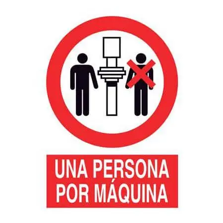 Señalítica : Una persona por máquina - Imagen 2