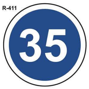Velocidad mínima de 35 km/h – ( R-411 )