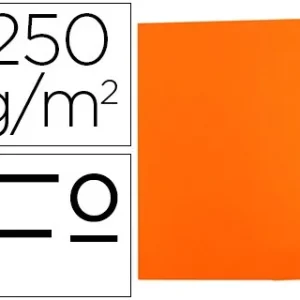 SUBCARPETA CARTULINA GIO SIMPLE INTENSO FOLIO NARANJA 250G/M2 (PACK INDIVISIBLE 50 UDS)