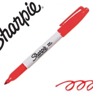 ROTULADOR SHARPIE PERMANENTE PUNTA FINA ROJO