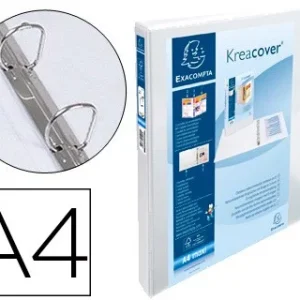 CARPETA EXACOMPTA CANGURO 2 ANILLAS 16 MM DIN A4+ CARTON FORRADO POLIPROPILENO PERSONALIZABLE 3 BOLSILLOS