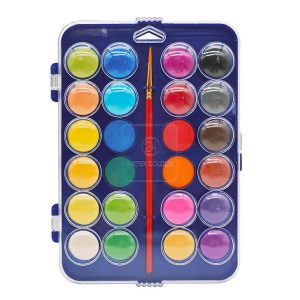 ACUARELA LIDERPAPEL 24 COLORES CON PINCEL ESTUCHE DE PLASTICO