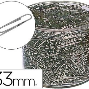 CLIPS NIQUELADOS Q-CONNECT Nº2 33 MM CUBILETE DE 1000 UNIDADES