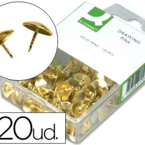 CHINCHETAS Q-CONNECT DORADAS CAJA DE 120 UNIDADES