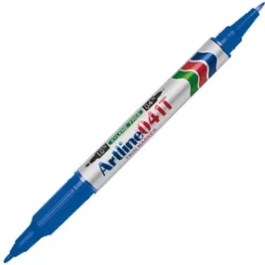 ROTULADOR ARTLINE MARCADOR PERMANENTE EK-041T AZUL -DOBLE PUNTA 0.4 Y 1.0 MM