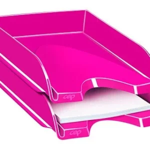 BANDEJA SOBREMESA CEP PLASTICO ROSA 257X348X66 MM