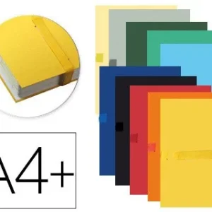 CARPETA DE PROYECTO EXACOMPTA DIN A4 LOMO HASTA 130 MM EXTENSIBLE CON TIRA DE VELCRO COLORES SURTIDOS (PACK INDIVISIBLE 10 UDS)