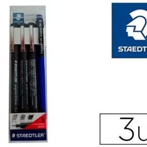 ROTULADOR STAEDTLER CALIBRADO MICROMETRICO NEGRO BOLSA DE 3 UNIDADES 0,2 -0,4- 0,8 MM + PORTAMINAS 777 REGALO
