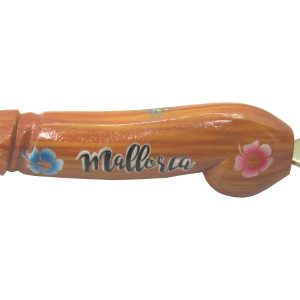 Etnico pene madera 25cm n6 mallorca pintado flores