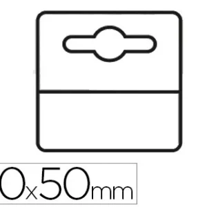 ETIQUETA COLGADOR ADHESIVA 3L OFFICE EN PVC 50X50 MM PACK DE 1000 UNIDADES