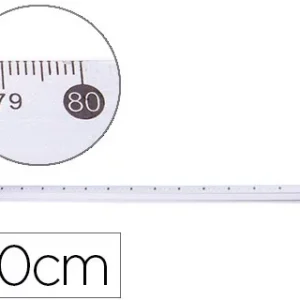 REGLA Q-CONNECT METALICA ALUMINIO 80 CM