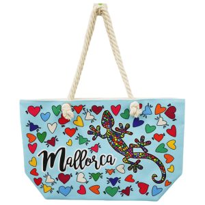 Sa.co bolsa de playa gecko corazones  55×36 desing 2506 mallorca