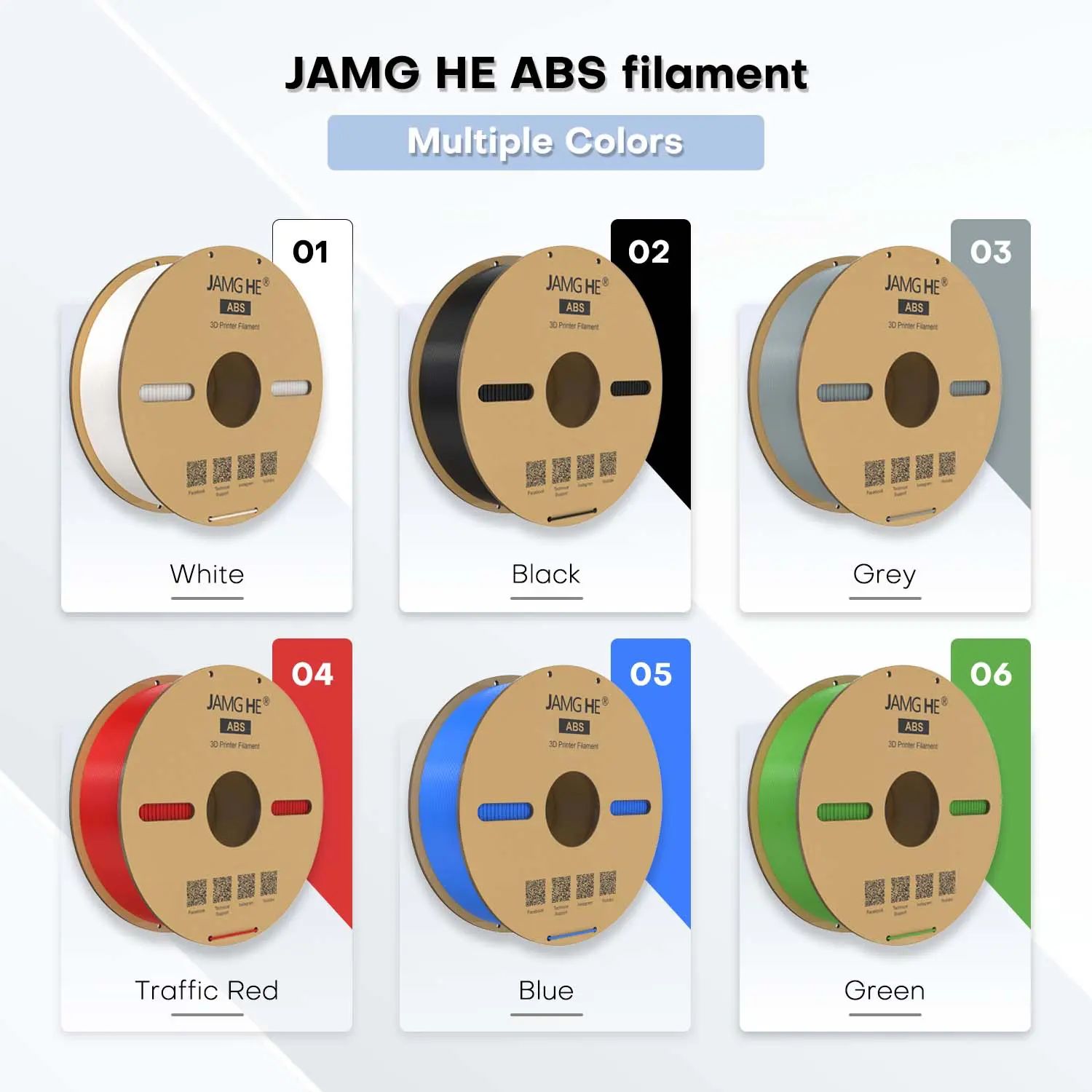 Filamento para impresora 3D Jamghe ABS verde, 1,75 mm, 1 kg - Imagen 5