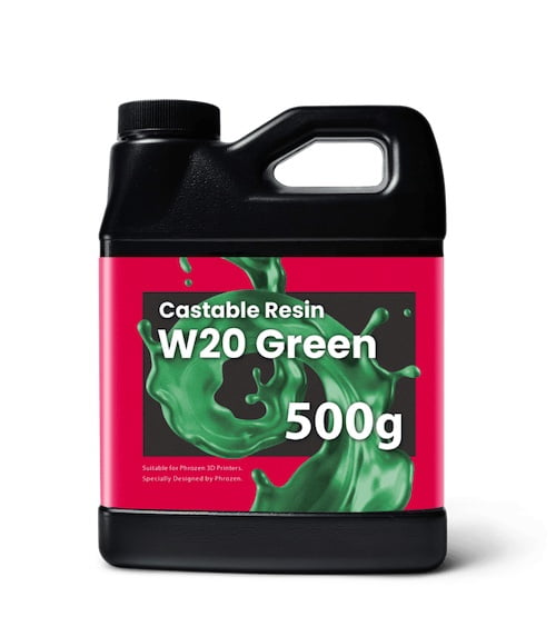 Resina para impresora 3D Phrozen Castable W20 Green 500 g - Imagen 3
