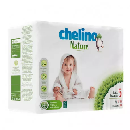 Chelino Nature Pañales Talla 5 13-18kg 30 Unidades - Imagen 2