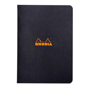 Cuaderno grapado lineas Rhodia A5 Negro