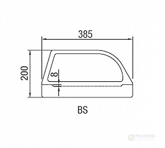 Docriluc Vitrina Tapas Refrigerada Motor Externo Sin Bandejas Ancho 120 o 155 cm - Imagen 3