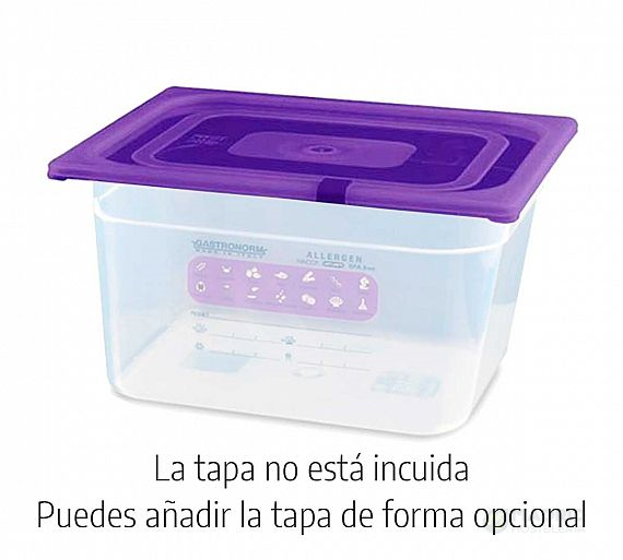 Fricosmos Cubeta para Identificación de Alérgenos GN 1/2 Medidas 32,5 x 26,5 cm Almacenaje y Transporte - Imagen 3