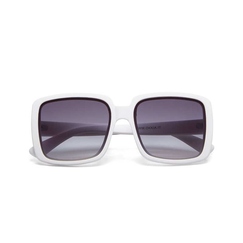 Gafas de sol – ALESSIA – Color Blanca cristal negro degradado, montura soft touch