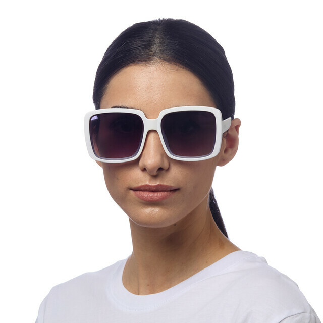 Gafas de sol – ALESSIA – Color Blanca cristal negro degradado, montura soft touch - Imagen 9