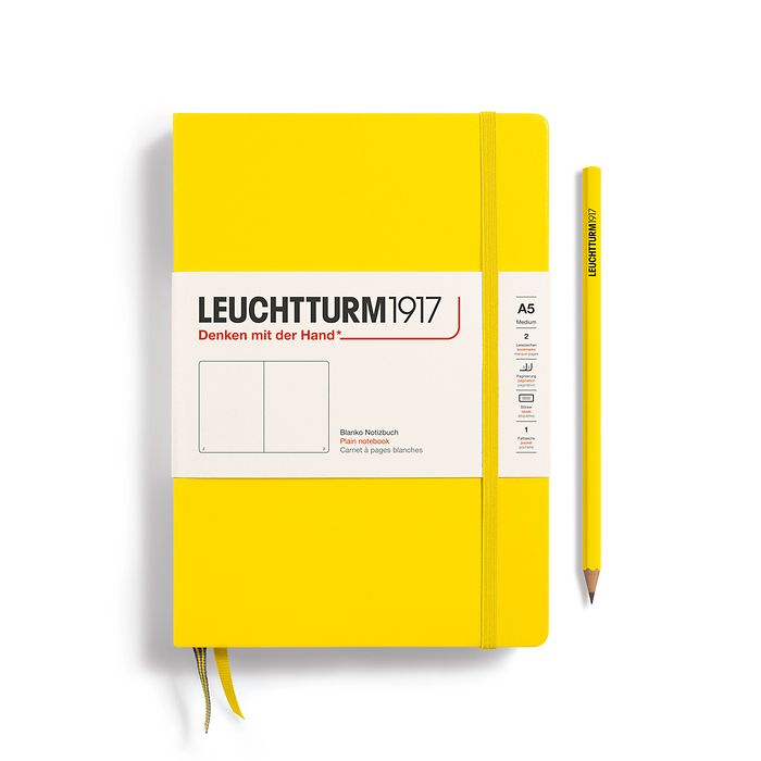 Notebook Medium A5, tapa dura, lisa Limón