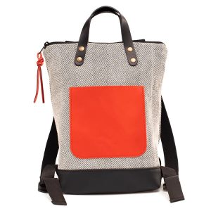 MOCHILA MINI DANIEL CHONG BOLSILLO COLOR ROJO.