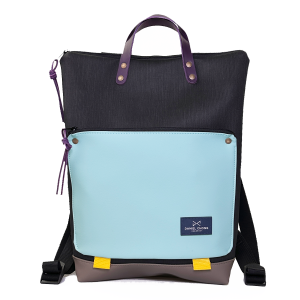 Mochila book holder iconic impermeable Daniel Chong DZ bolsillo azul claro