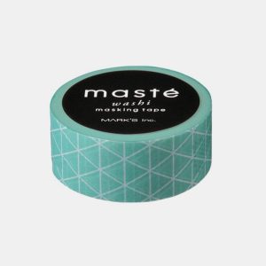 Washi tape cinta masté triangulos menta