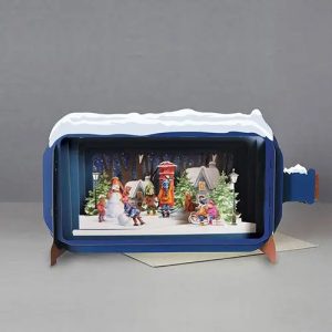 Tarjeta de Navidad Pop up – Los niños y la Navidad – Mensaje en una Botella