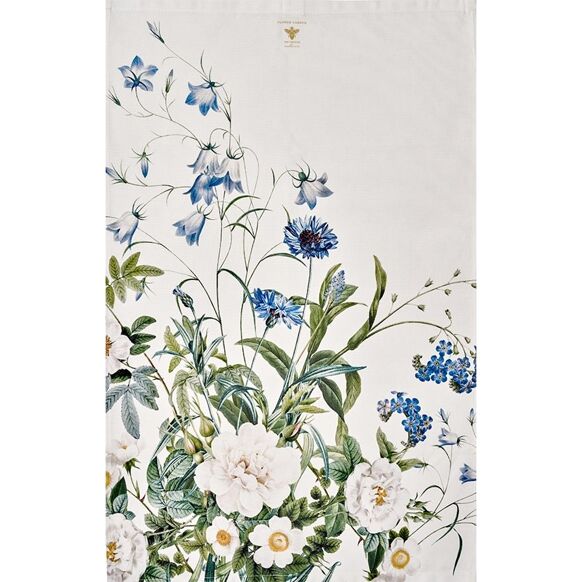Paño de cocina orgánico – Flores azules del Jardín - Imagen 2