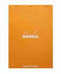 Bloc Rhodia A4 grapado tapa naranja hoja punteada - Imagen 2